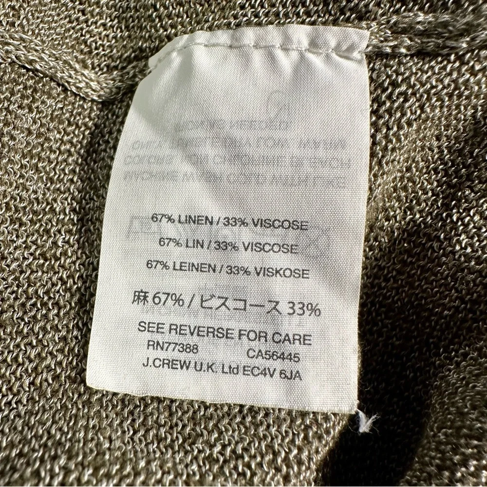 J. Crew ‘Summerweight Pullover Sweater’ in Light Olive Green Size Small